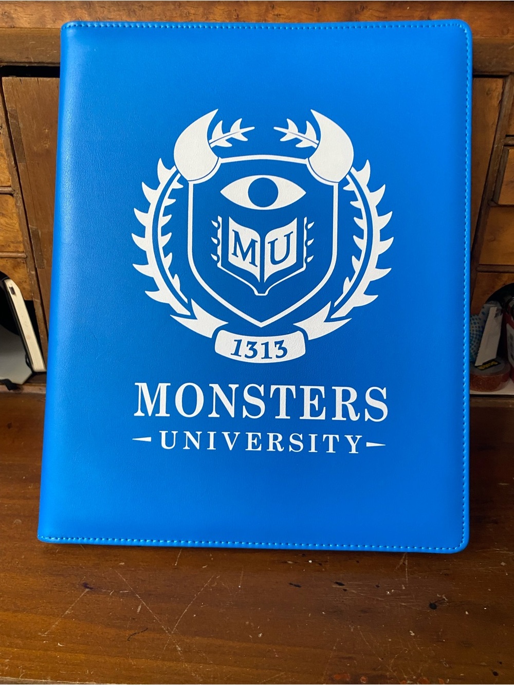 Disney Blue Notebook Folder with Yellow Legal Pad